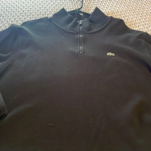 Lacoste 1/4 zip up Sweatshirt Shirt - Picture 2 of 9